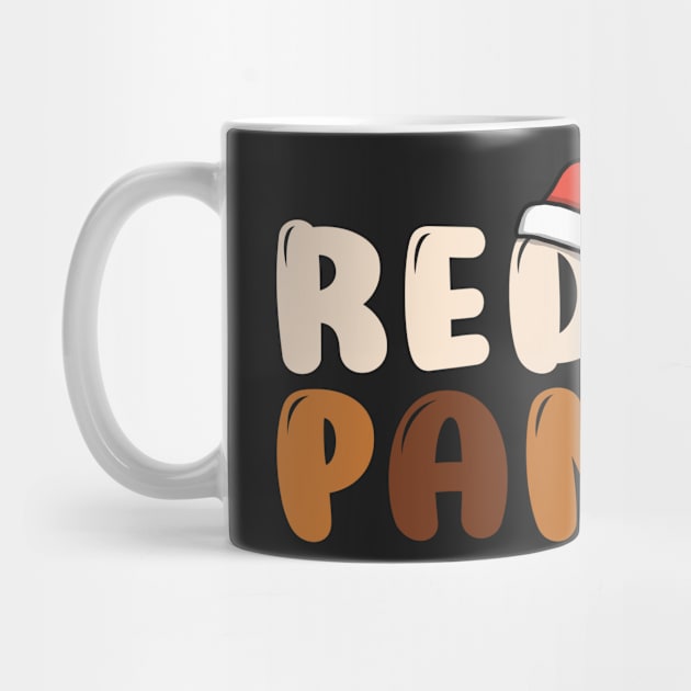 Christmas Red Panda Typography by Luna Illustration